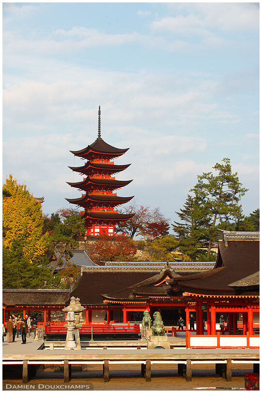 5-storey pagoda and the Itsukushima shine