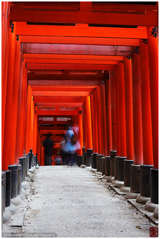 Ghosts among torii (Fushimi Inari shrine 伏見稲荷大社)