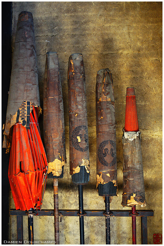 Old traditional umbrellas 