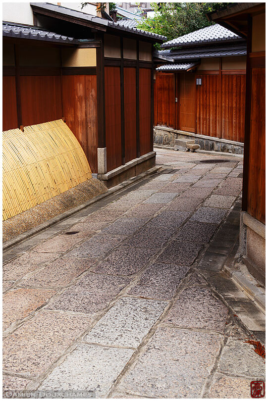 Old meandering street in Gion (祇園)
