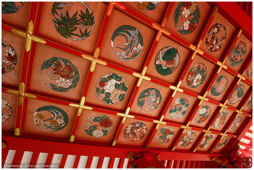 Decorated ceiling, Daikaku-ji (大覚寺)