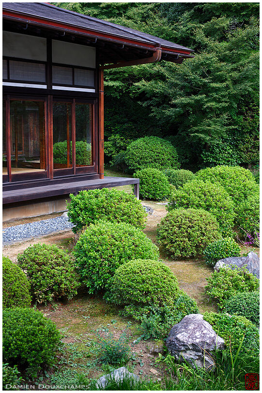Veranda overlloking zen garden, Chishaku-in (智積院)