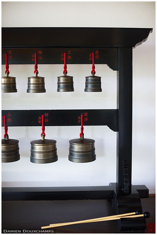 Bells used in buddhist chants, Jikko-in (実光院)