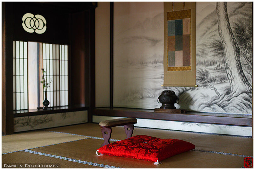 Tokonoma in meditation hall, Hosen-in (宝泉院)