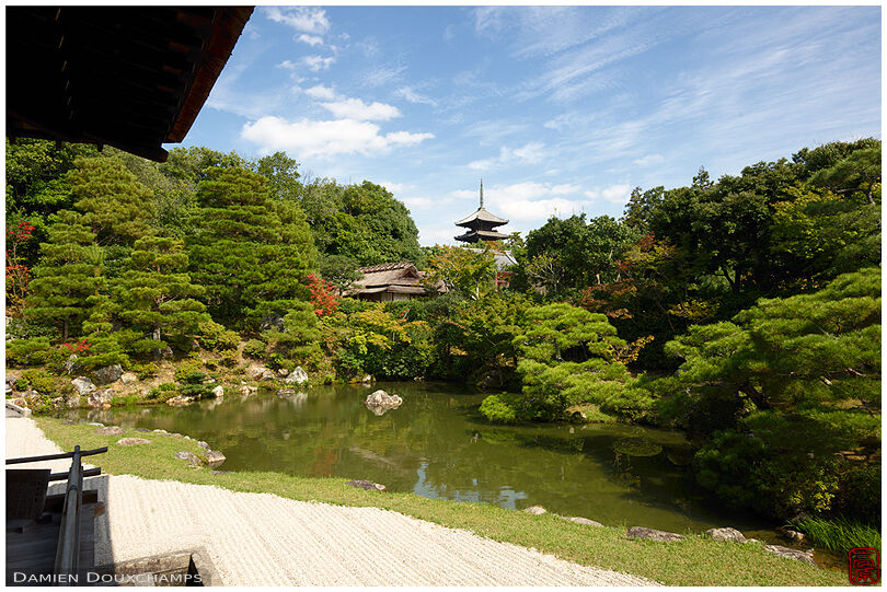Terrace on zen garden and pond, Ninna-ji (仁和寺)