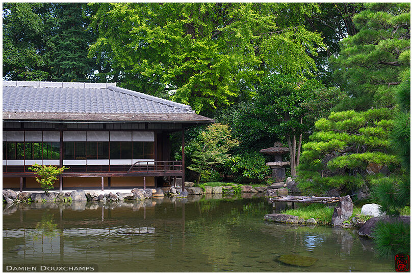 Study with view on zen garden, Shosei-en (渉成園)
