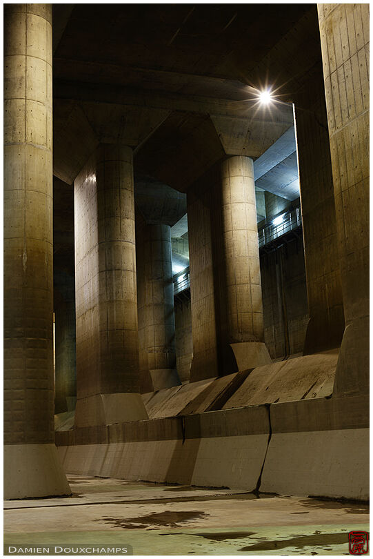 The massive underground cathedral of the G-Cans water collection system, Tokyo, Japan
