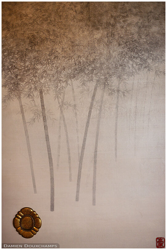 Bamboo painting on sliding door (Enkoji 園光寺)