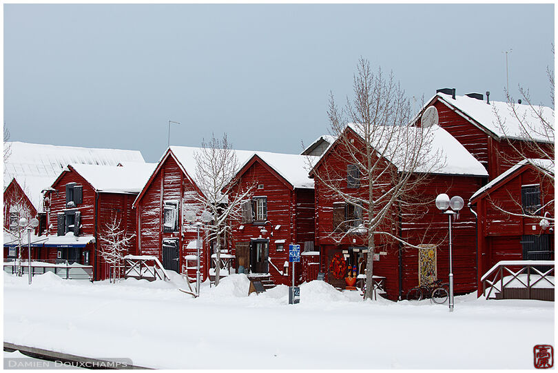Old harbour houses, Oulu, Finland