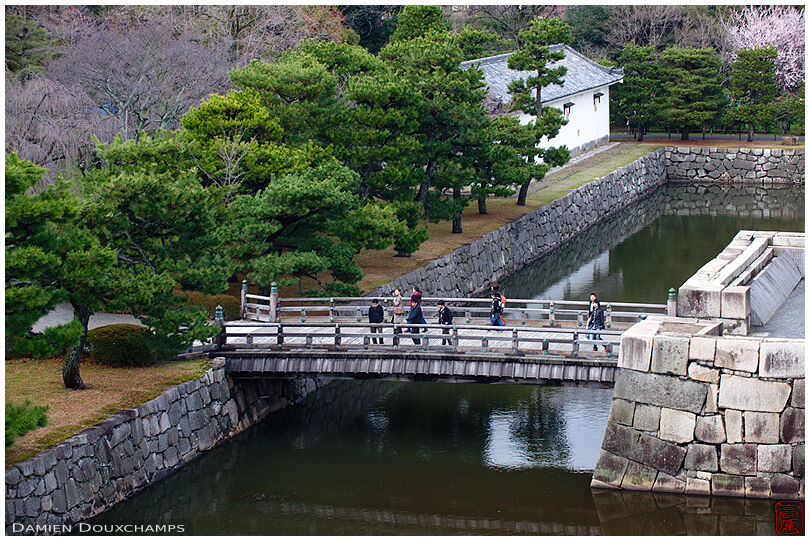 Bridge over second moat in Nijo-jo castle