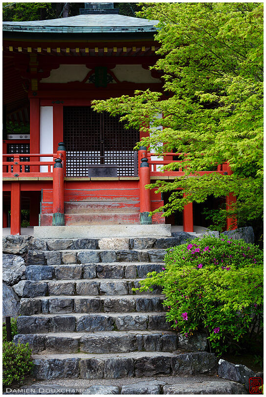 Stairs to Bentendo hall, Daijo-ji temple
