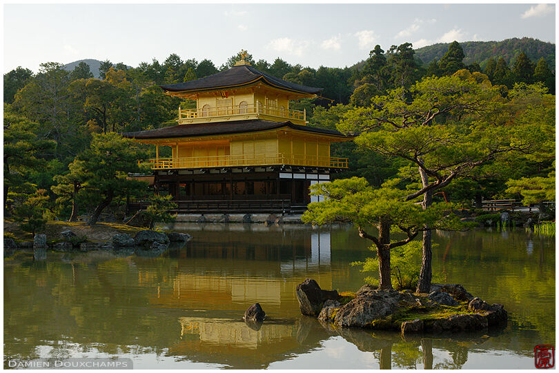 Golden pavilion in Kinkaku-ji temple