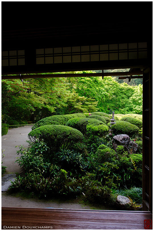 View from the study in spring, Shisen-do temple