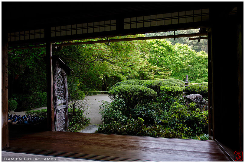 View from the study in spring, Shisen-do temple