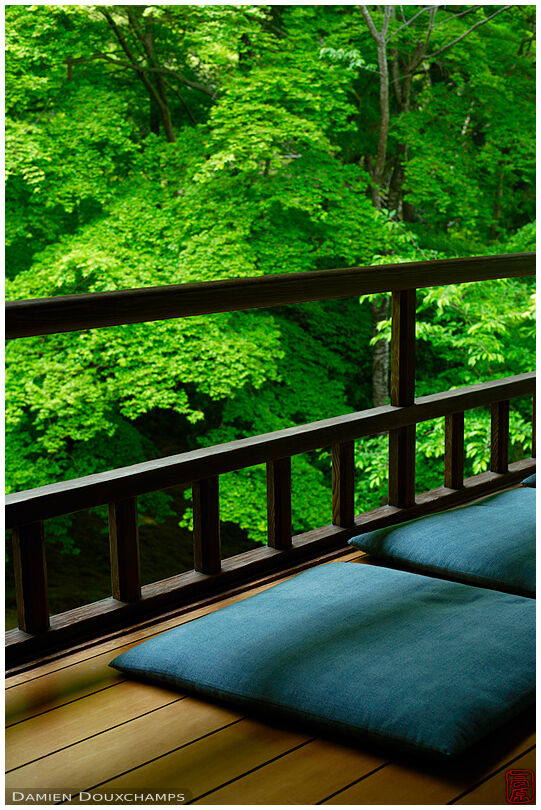 Meditation balcony in spring, Ruriko-in temple