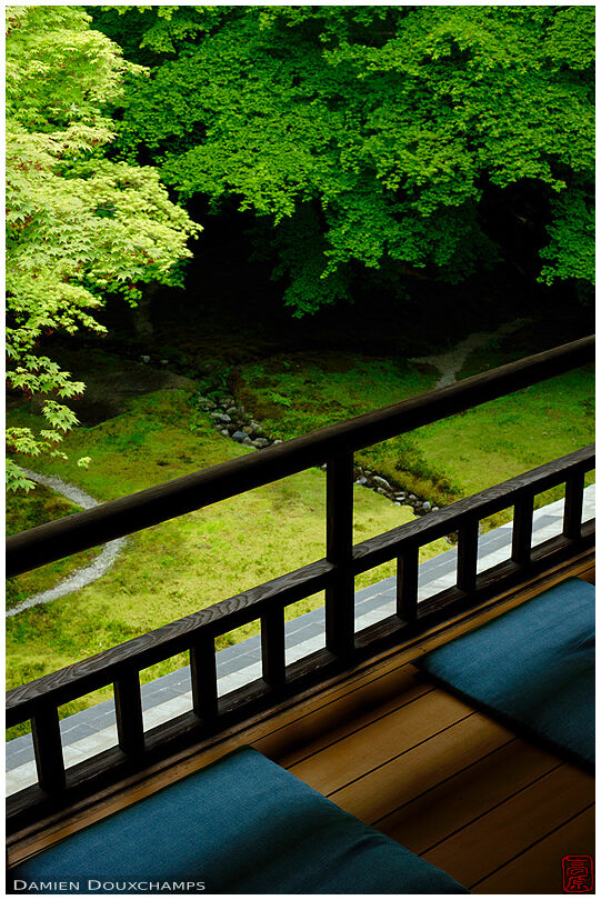 Moss garden from meditation balcony, Ruriko-in temple