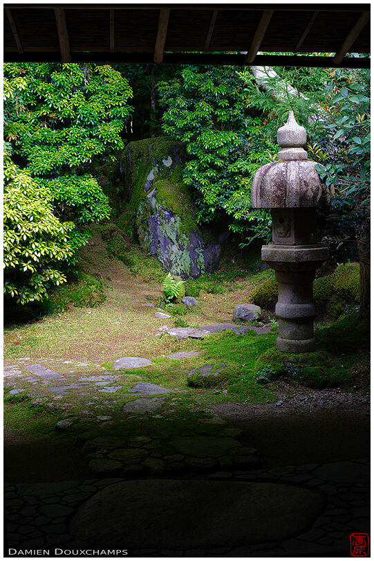 Hidden lantern in Ruriko-in temple