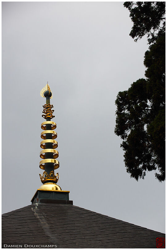 Golden pinnacle in Enryaku-ji temple