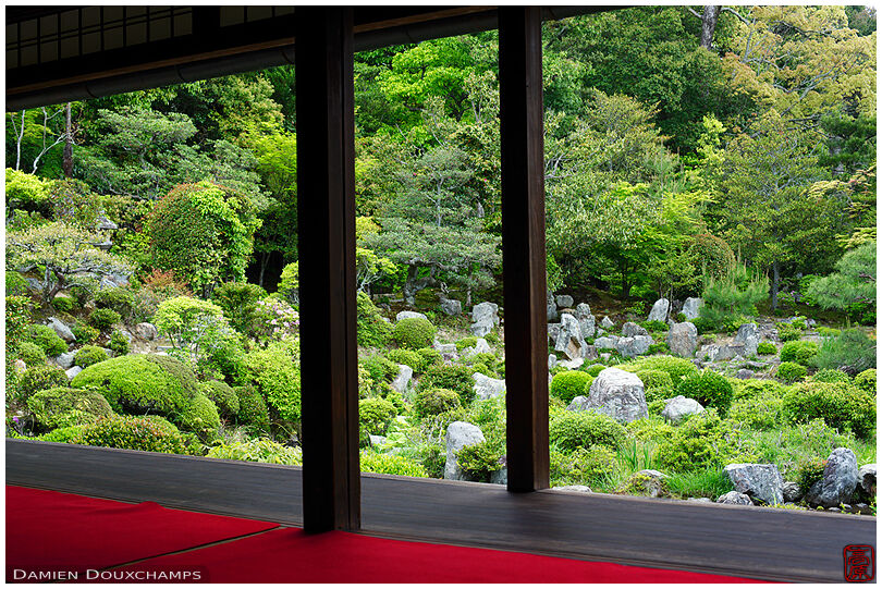 Toji-in temple zen garden from meditation hall
