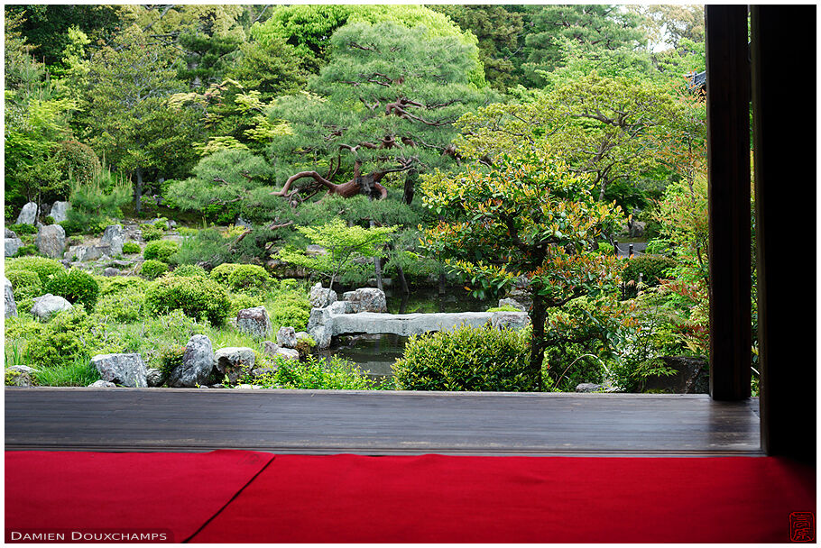 Toji-in temple zen garden from meditation hall