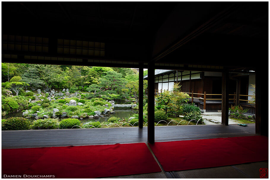 Toji-in temple zen garden from meditation hall