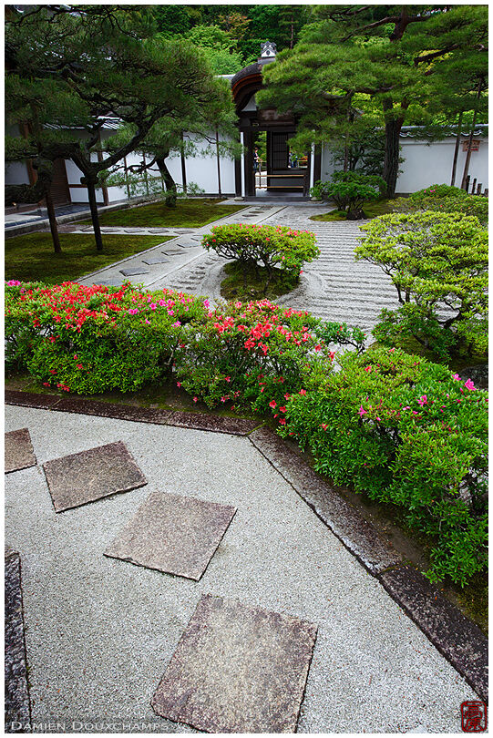 The entrance of Ginkaku-ji temple