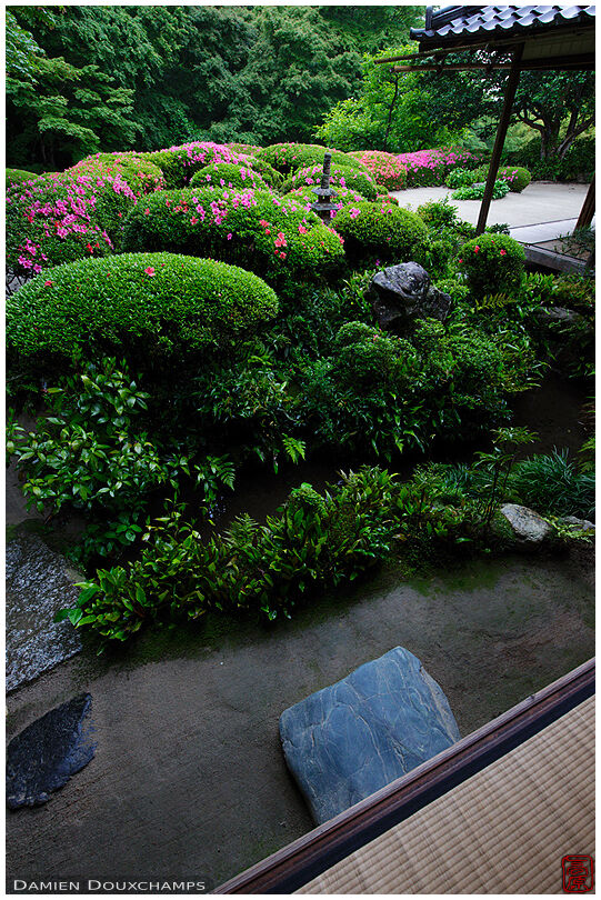 Tatami terrace on zen garden, Shisen-do temple