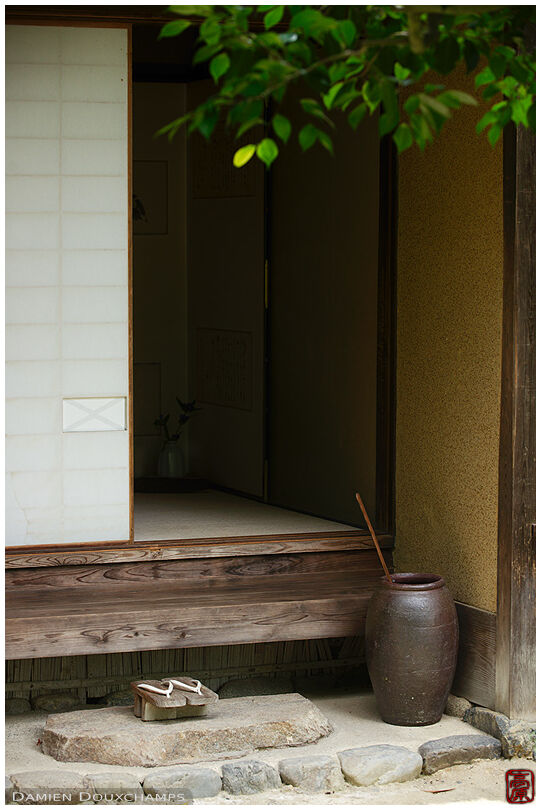 Entrance of an old Japanese house, Rakushisha villa