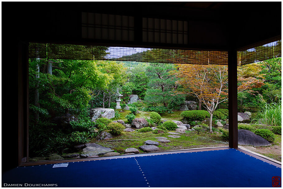 Room with view on zen garden