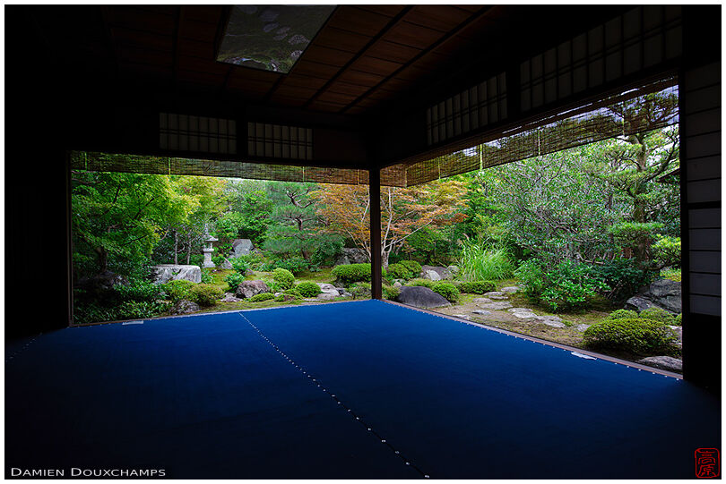 Room with view on zen garden