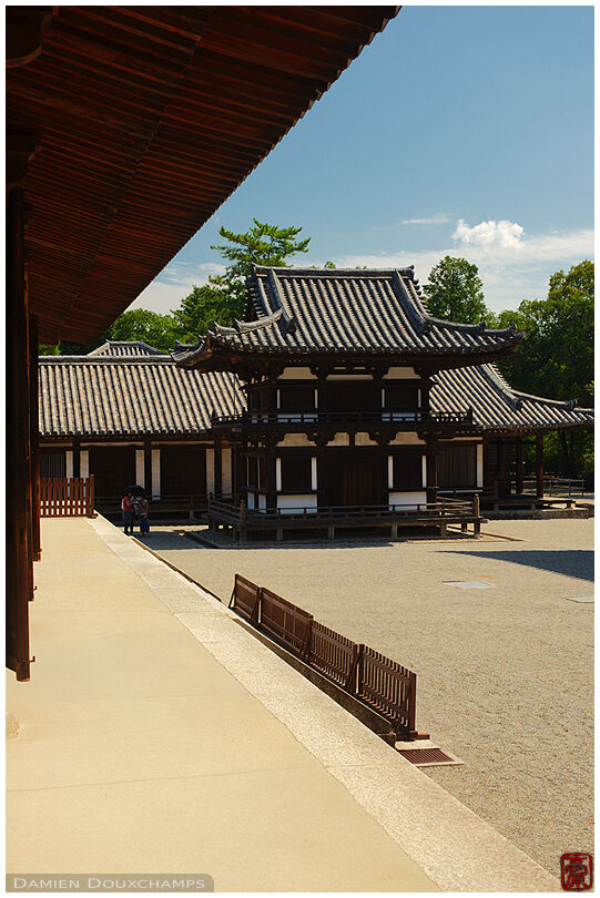 Sunny day in Toshodai-ji temple, Nara, Japan