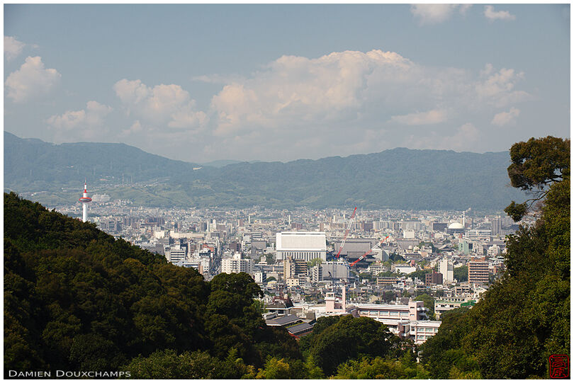 Kyoto from a nearby valley