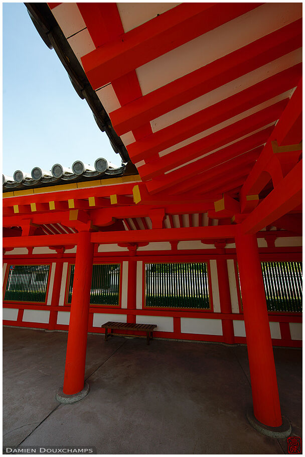 Covered alley surrounding the compound of Sanjusangen-do temple