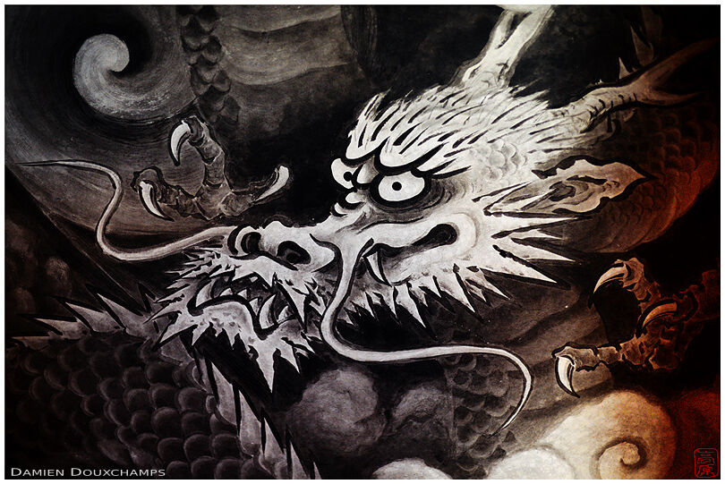 Dragon painting in Unryu-in temple