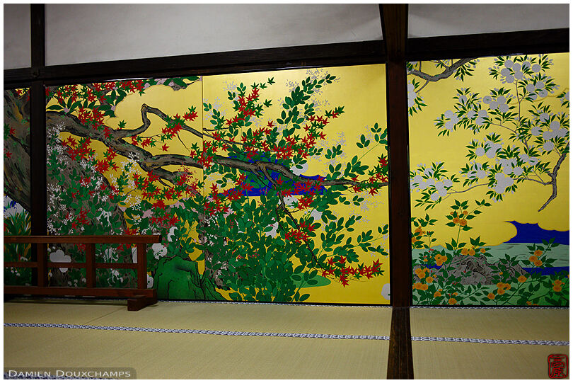 Painted wall, Chishaku-in temple