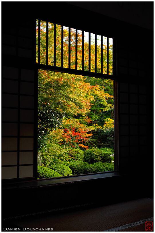 The square window of Disillusion in Genko-an temple