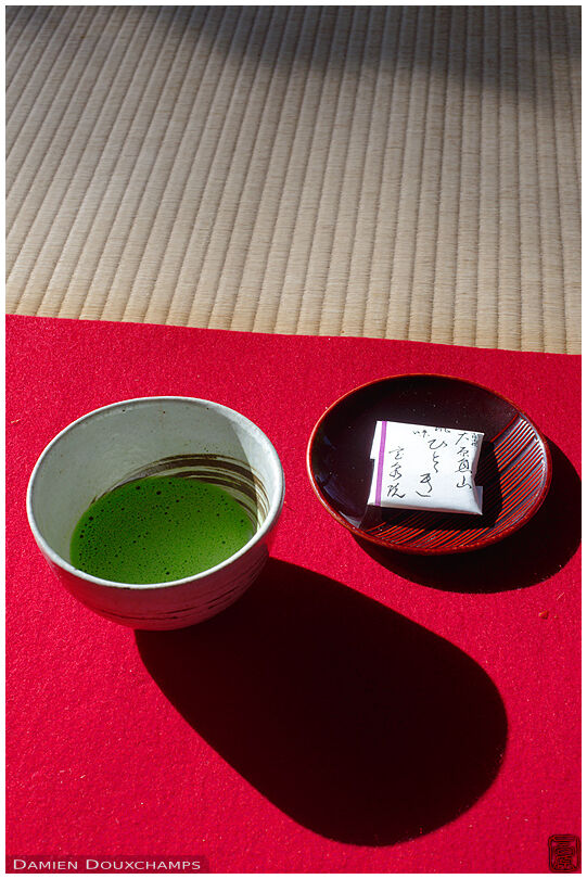 Macha green tea and sweet, Hosen-in temple