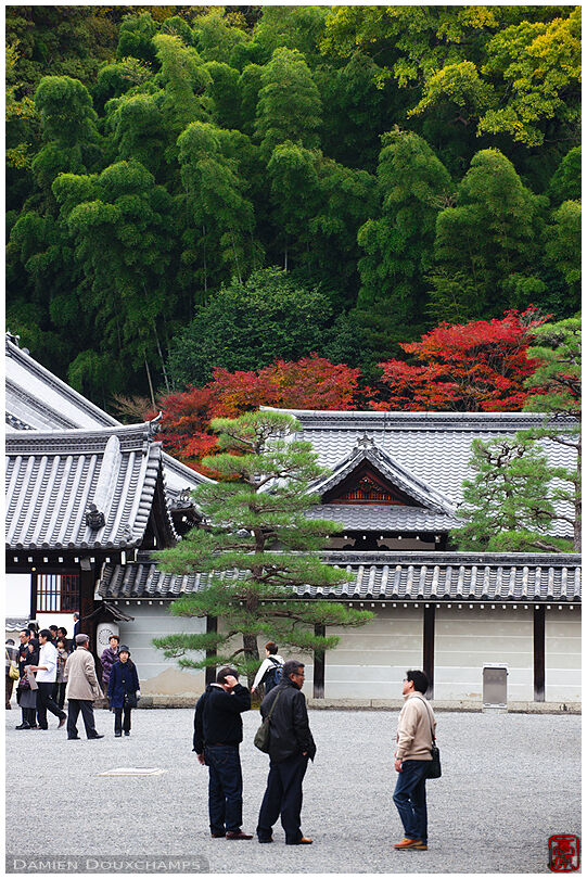 Visitors outside Senyu-ji temple