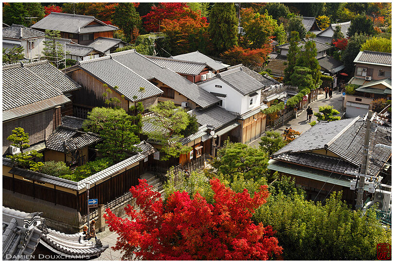A street of Higashiyama from the Daiun-in temple tower