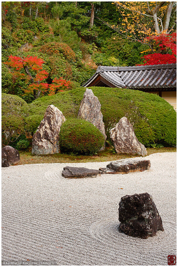 Rock garden in autumn, Komyo-ji temple