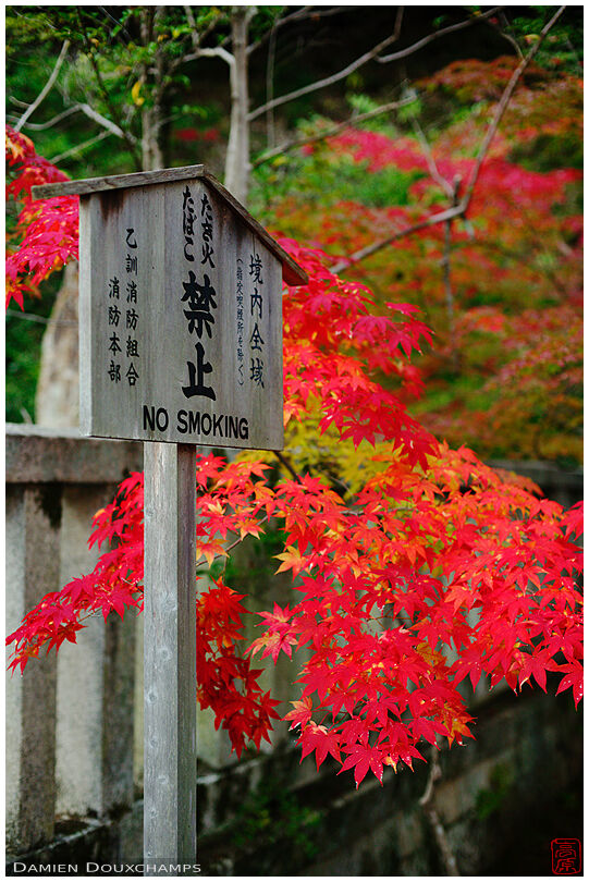 No smoking sign, Komyo-ji temple