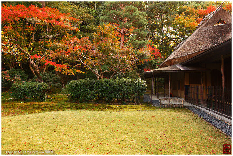 Lawn in front of Yoshiki-en's tea room