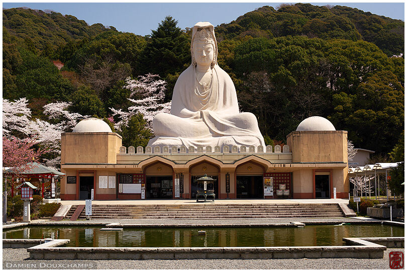 The Ryozen Kannon, the largest statue in Kyoto, Japan
