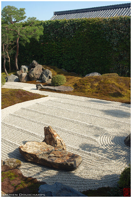 Kogen-ji temple rock garden, Kyoto, Japan
