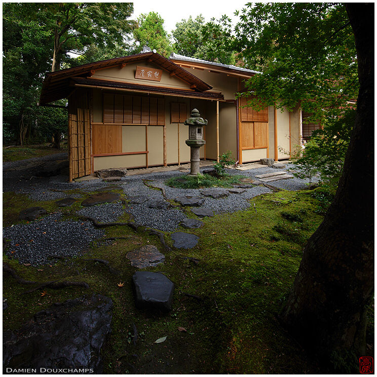 Newly built tea house in the Hakusa-sonso garden, Kyoto, Japan