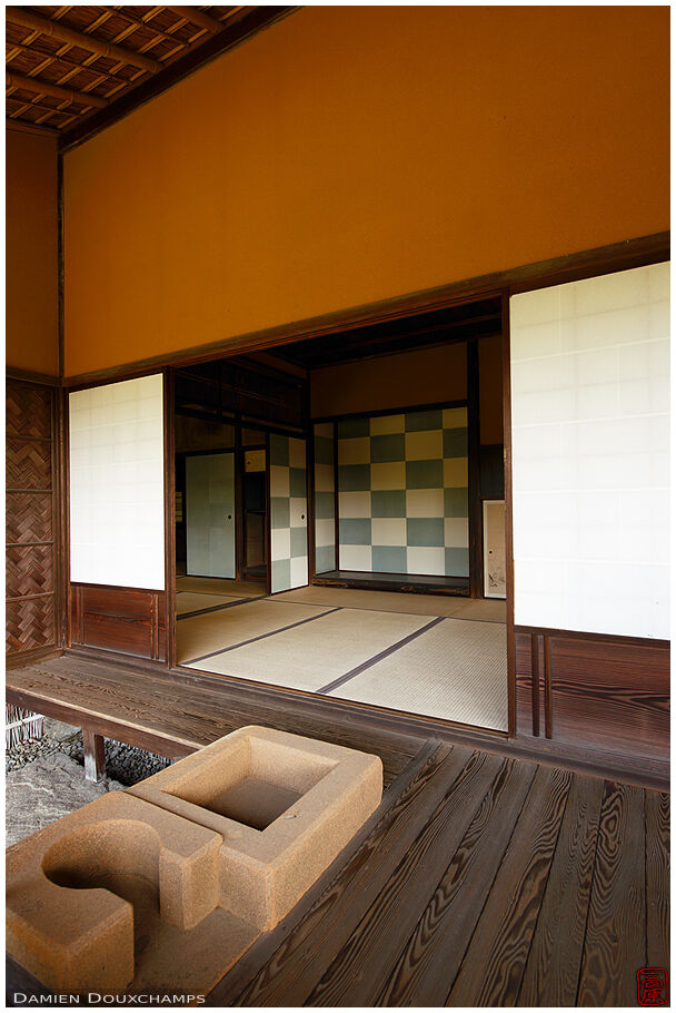 Beautiful traditional sukiya architecture of a pavilion of the Katsura ...