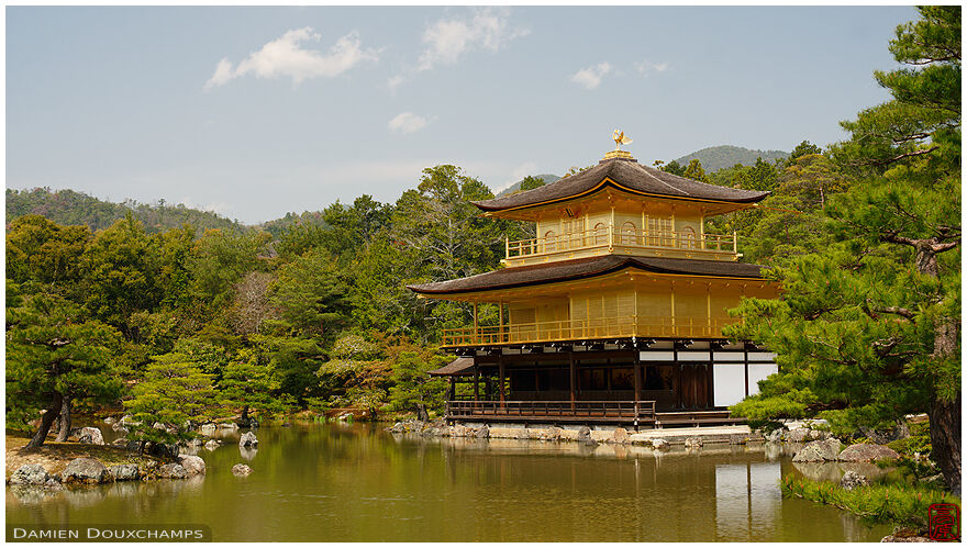 The golden pavilion in Kinkaku-ji temple, Kyoto, Japan
