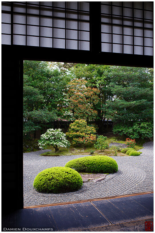 The zen garden of Shunko-in temple, Kyoto, Japan