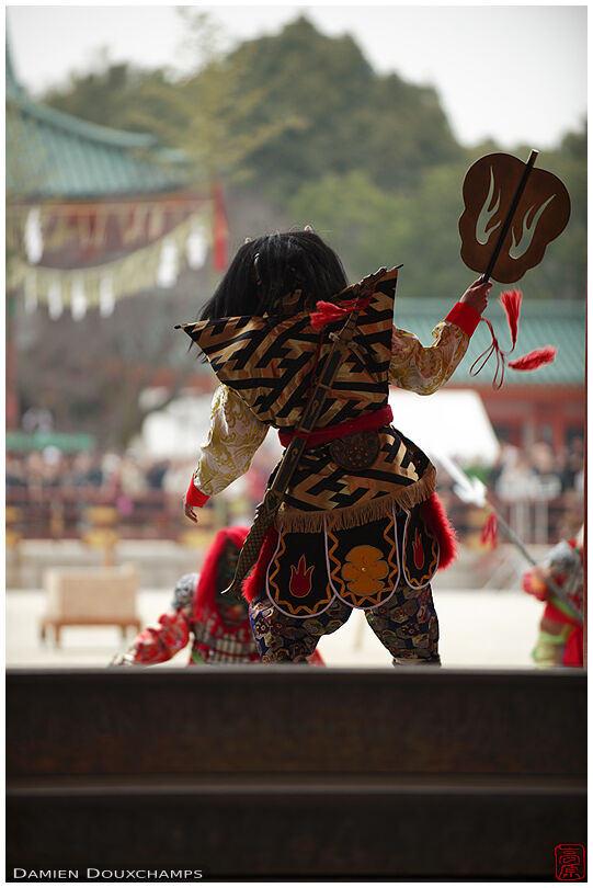 Daemon during a festival in Heian Jingu shrine, Kyoto, Japan