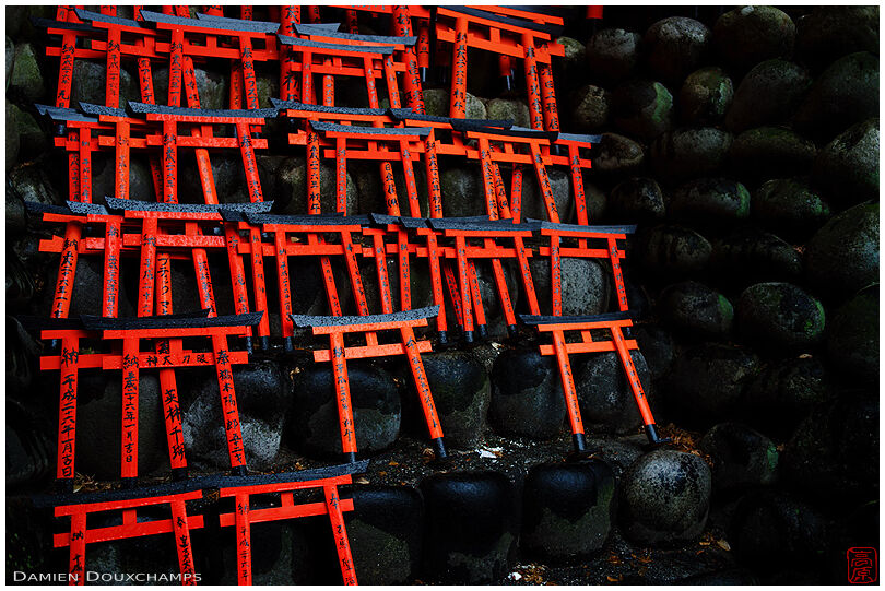 Torii votive offerings, Fushimi Inari shrine, Kyoto, Japan
